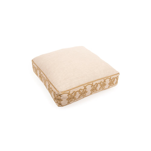 Cojín de Suelo Pequeño - Lino Natural - Jaipur Piping