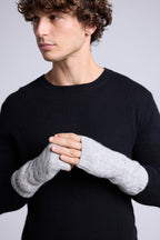 Unisex-Fäustlinge Sfez – Hellgrau – Unisex – 100 % Kaschmir
