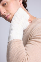Unisex Halvhandsker Sfez - Hvid - Unisex - 100 % kashmir