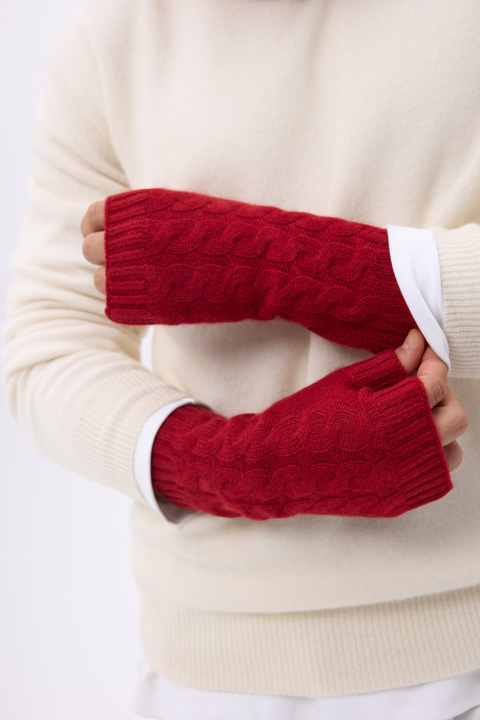 Mitaines Sfez - Rouge - Mixte - 100% Cachemire