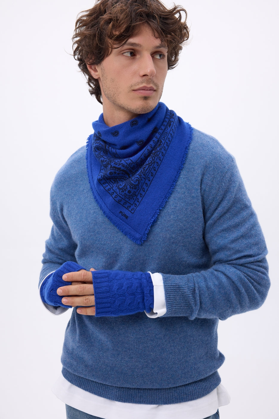 Mitaines Sfez - Bleu Roi - Mixte - 100% Cachemire