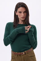 Sfez Fingerless Gloves - Bottle Green - Unisex