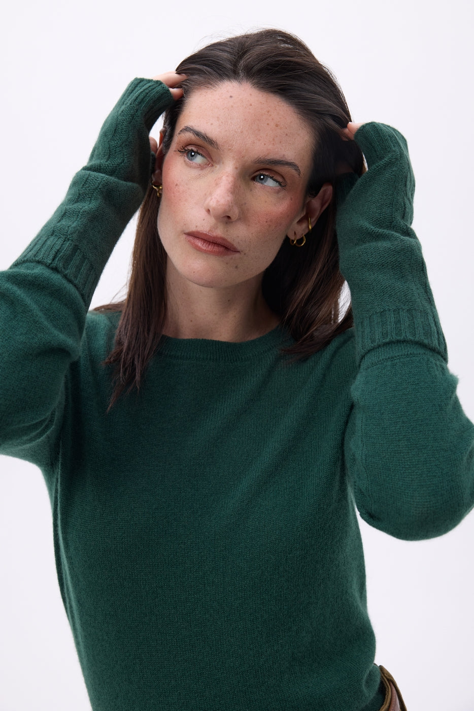 Sfez Fingerless Gloves - Bottle Green - Unisex