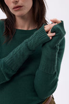Sfez Fingerless Gloves - Bottle Green - Unisex