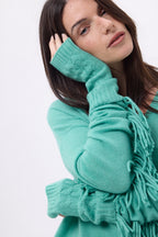 Sfez Fingerless Gloves - Pastel Green - Unisex