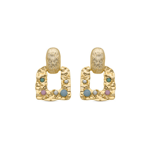 Earrings Paile Finish 18K Yellow Gold
