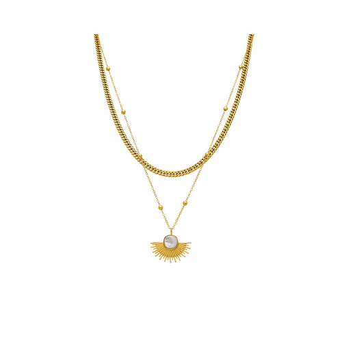 Sycu necklace 18K yellow gold finish