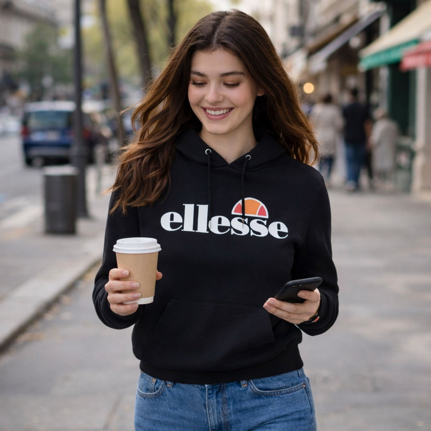 Sweat À Capuche Ellesse Femme - Noir
