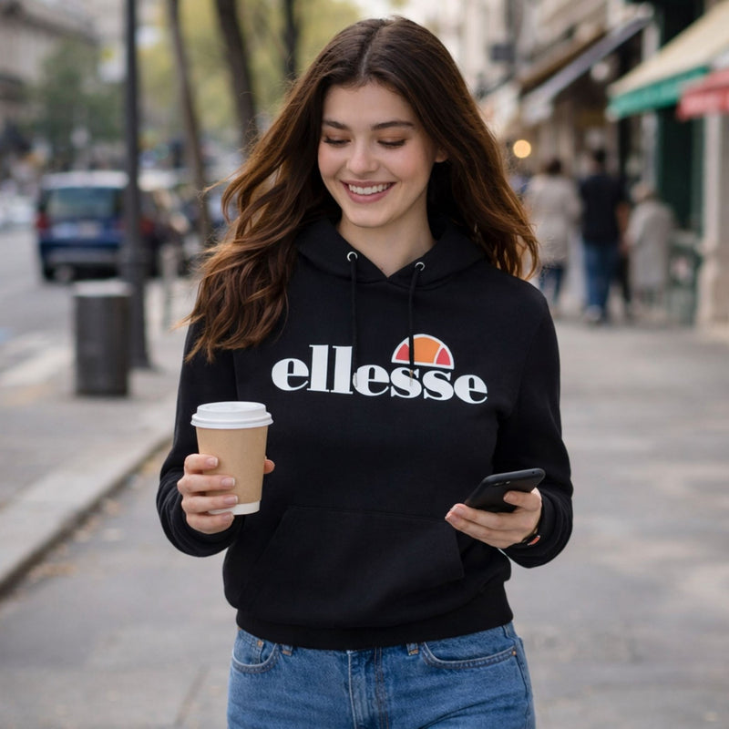 Sweat À Capuche Ellesse Femme - Noir