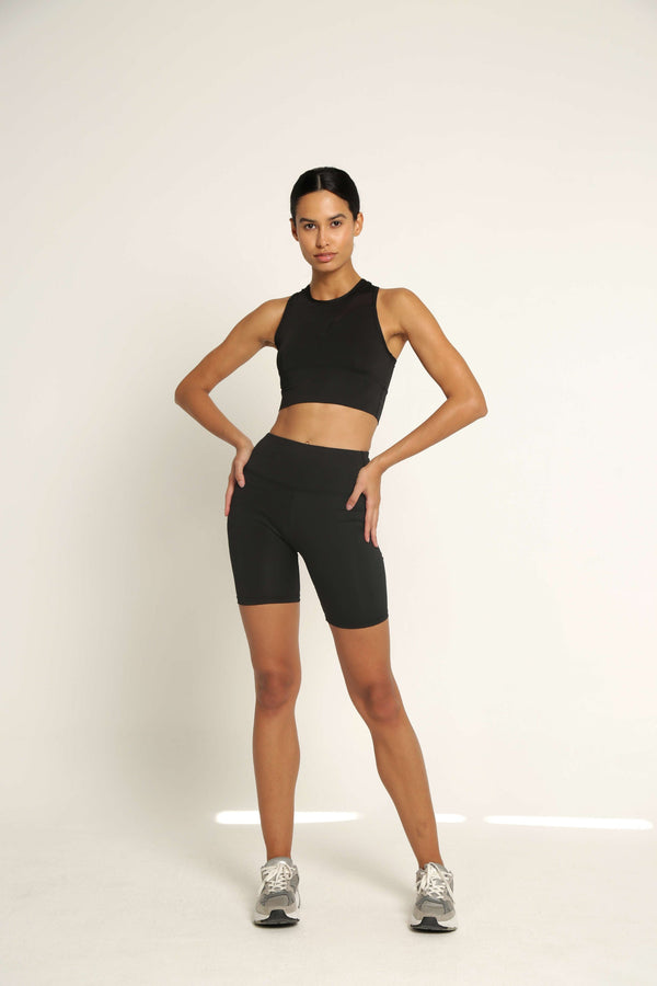 Shorts ciclistas de talle alto para mujer