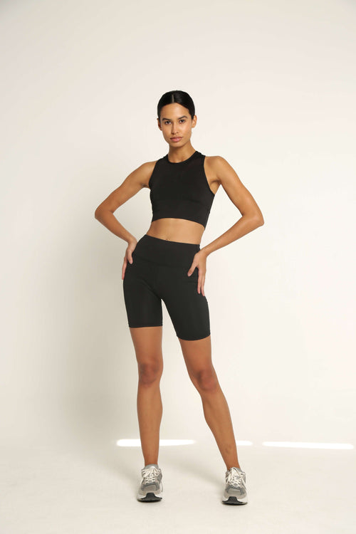Short Cycliste Femme Taille Haute