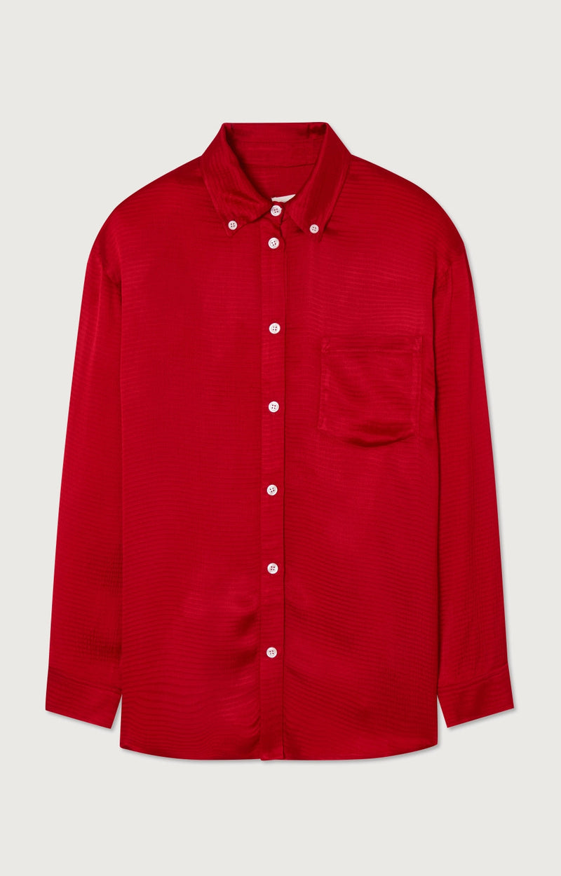 American Vintage - Camisa Loose ML con cuello abotonado - Coccinelle - Mujer