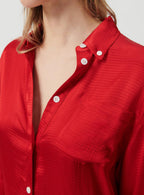 American Vintage - Relaxed Fit Long Sleeve Buttoned Collar Shirt - Coccinelle - Women