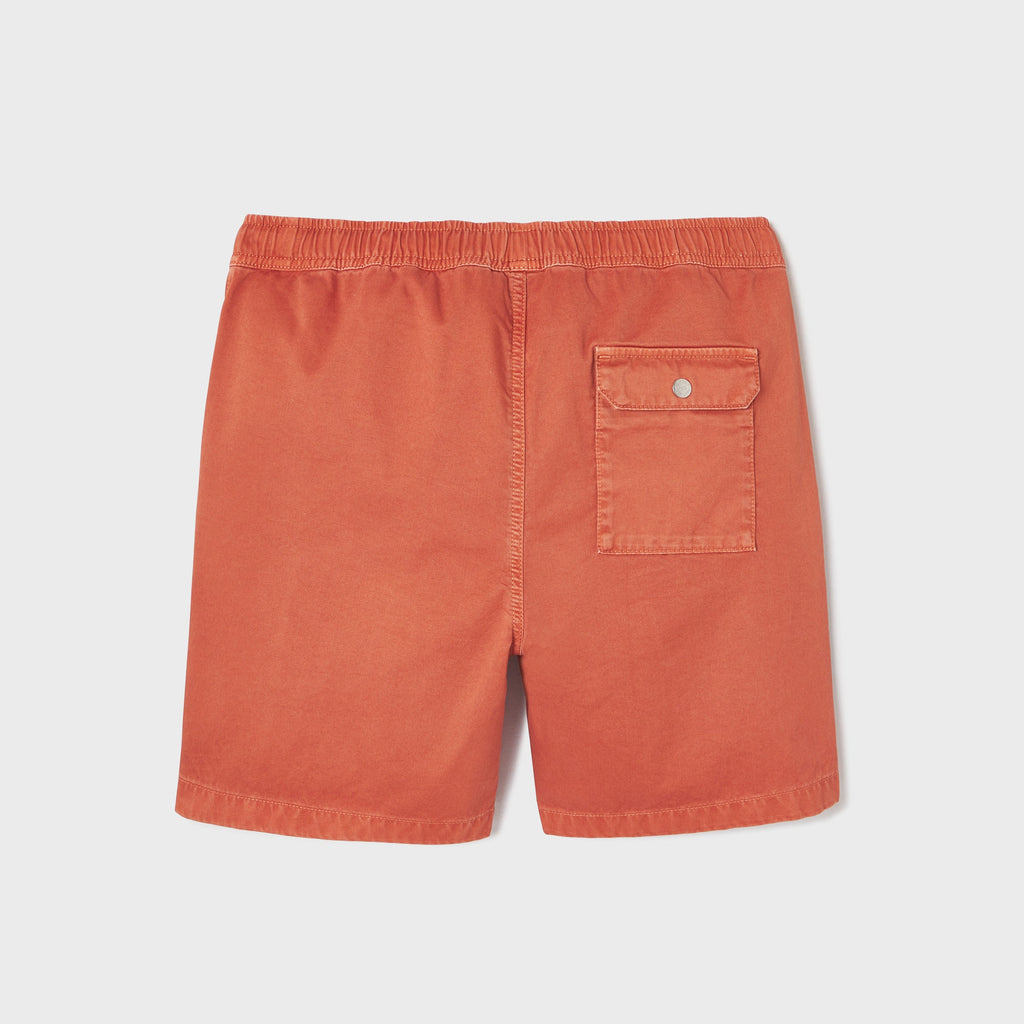Short En Coton - Rouge Brique