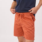 Short En Coton - Rouge Brique