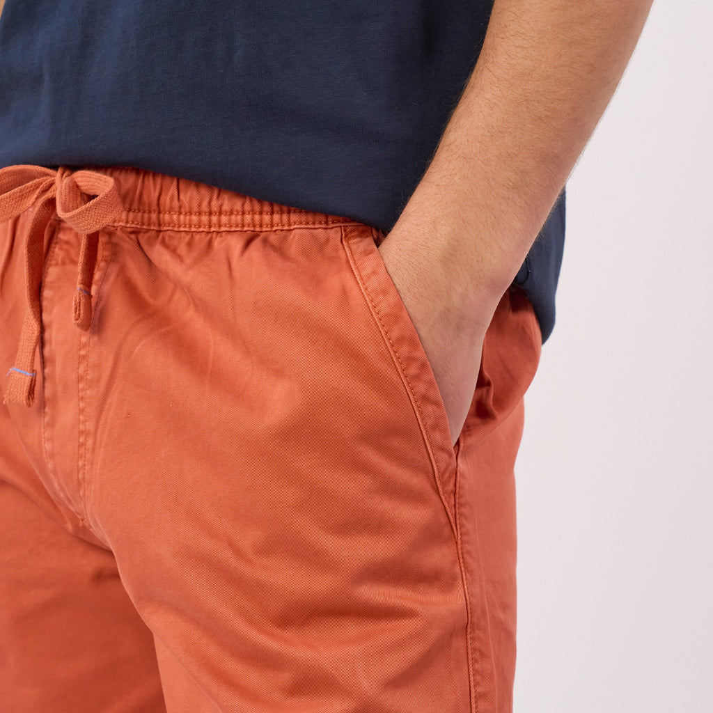 Short En Coton - Rouge Brique