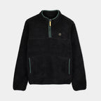 Pull En Sherpa Col Zippé - Ebène