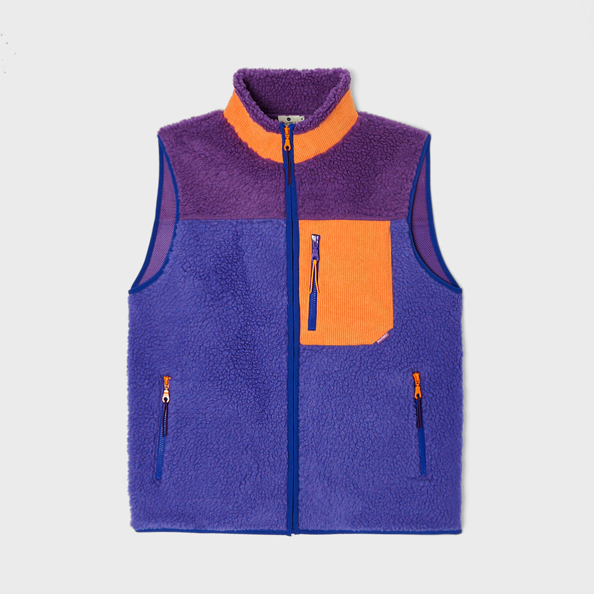 Unisex Sleeveless Zipped Sherpa Jacket Bubblegum