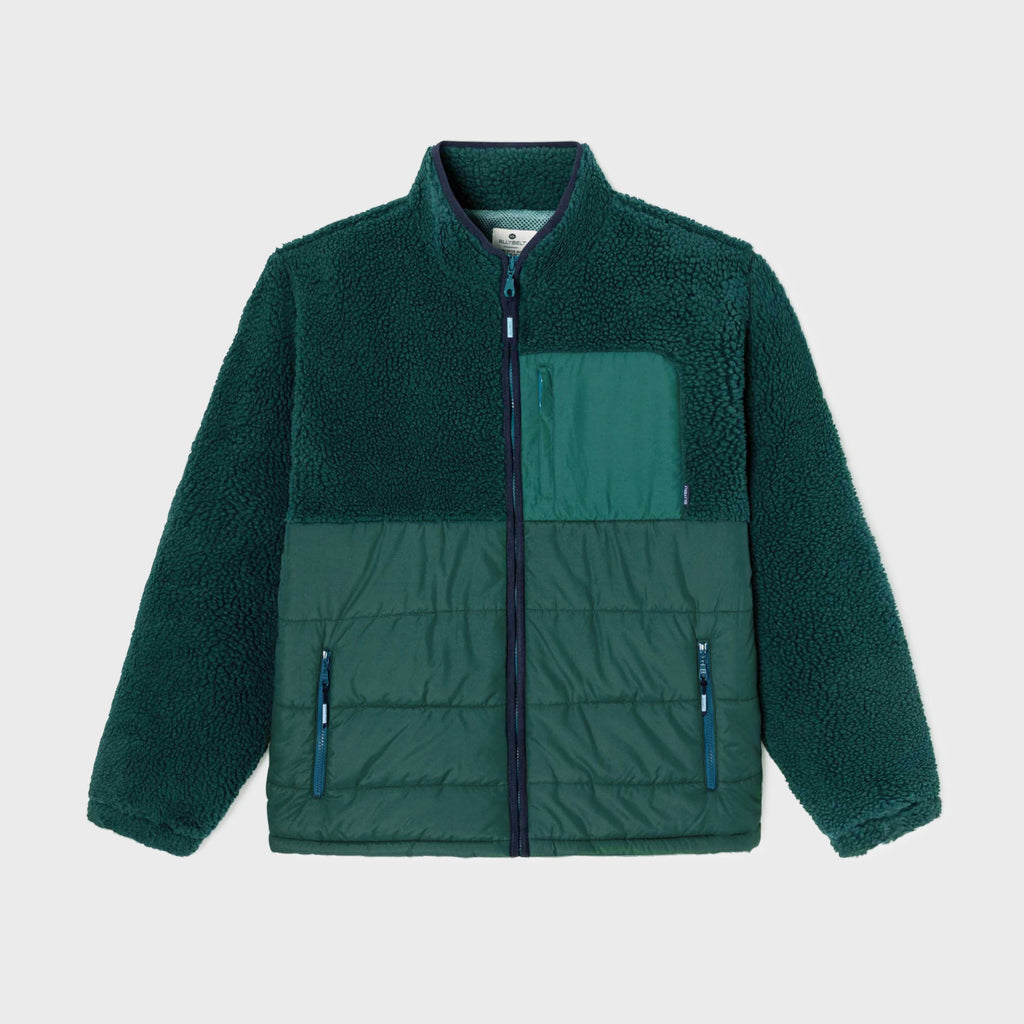 Veste Bi-Matières En Sherpa - Vert