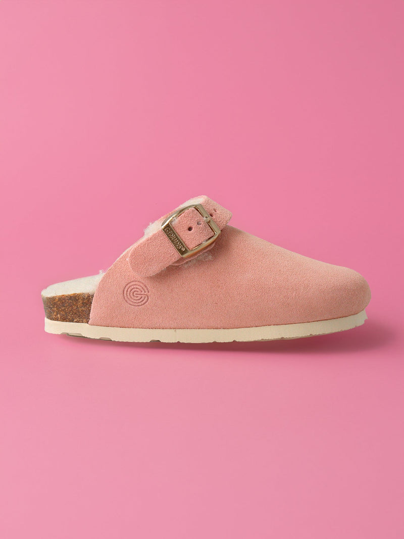 Zuecos de maquillaje de lana y terciopelo Shetland