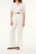 Shiny Trousers - Ecru