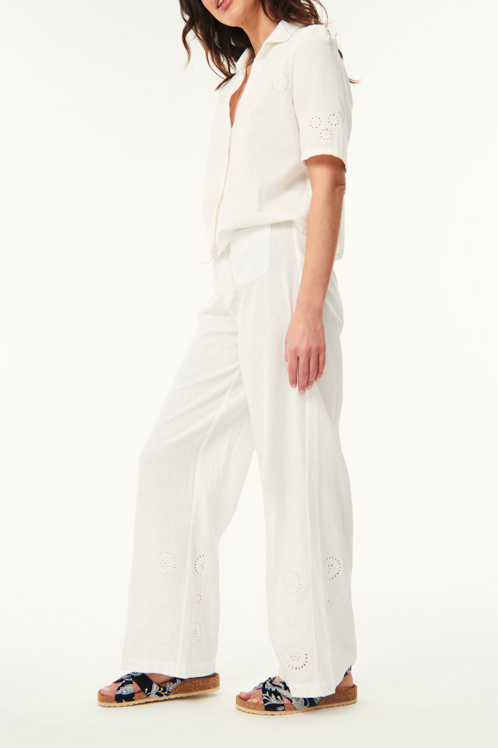 Shiny Trousers - Ecru