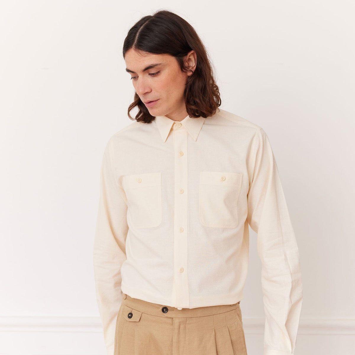 Chemise En Coton Écru