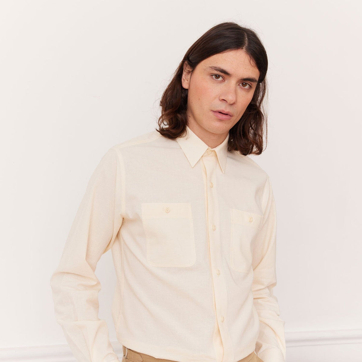 Chemise En Coton Écru