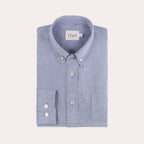 Blue Cotton and Linen Shirt
