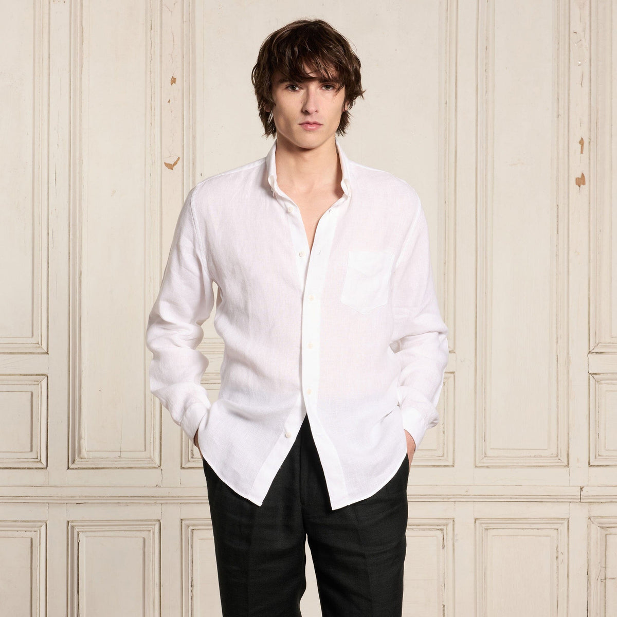 Chemise En Lin Blanche
