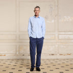 Chemise En Coton Et Lin Bleu Ciel