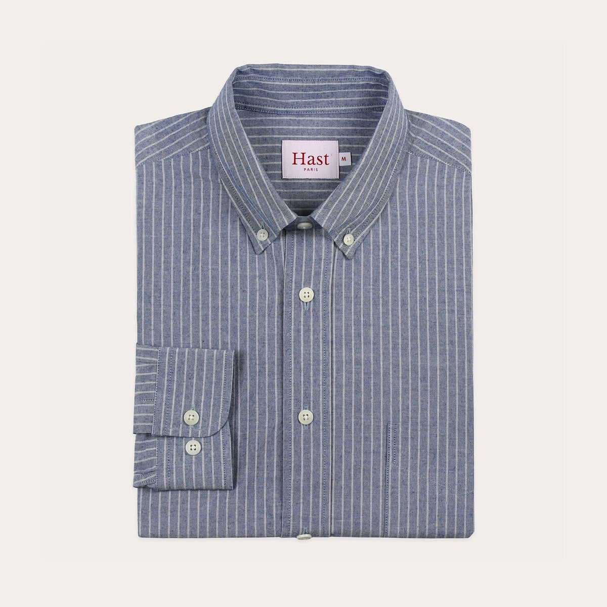Chemise En Coton Bleue À Rayures