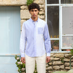 Fun Shirt  En Oxford Double Retors Bleue