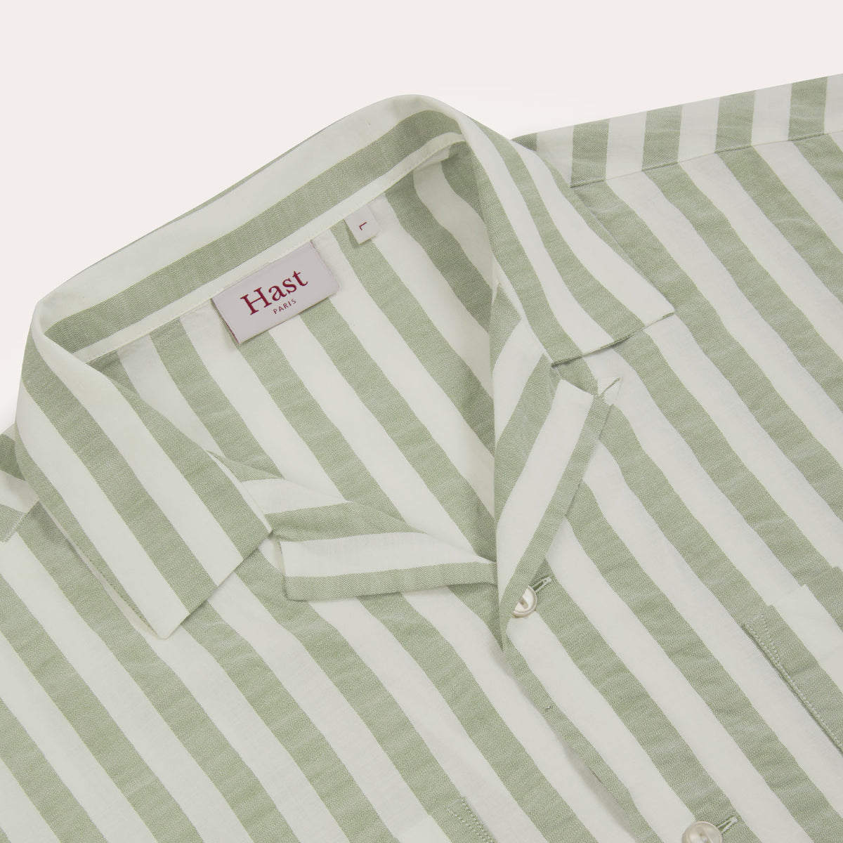 Chemise À Manches Courtes En Coton À Rayures Vertes
