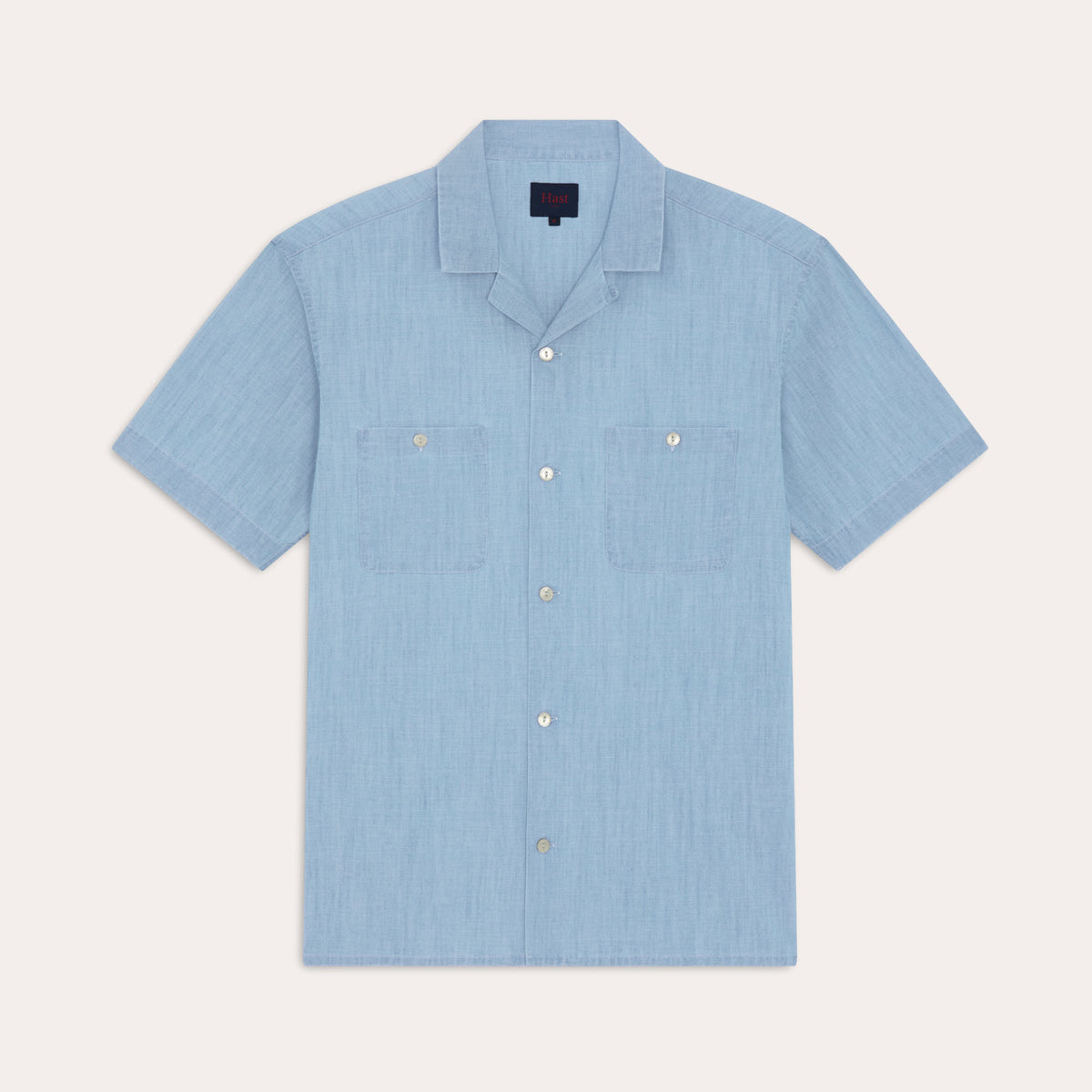 Chemise À Manches Courtes En Chambray