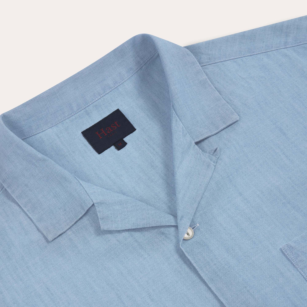 Chemise À Manches Courtes En Chambray