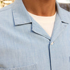 Chemise À Manches Courtes En Chambray