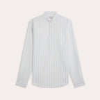 Chemise En Coton Écrue À Rayures Marine