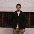 Camisa En Terciopelo Verde Abeto