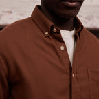 Chemise En Flanelle Épaisse Rouille