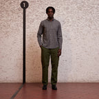 Chemise En Flanelle Grise À Carreaux