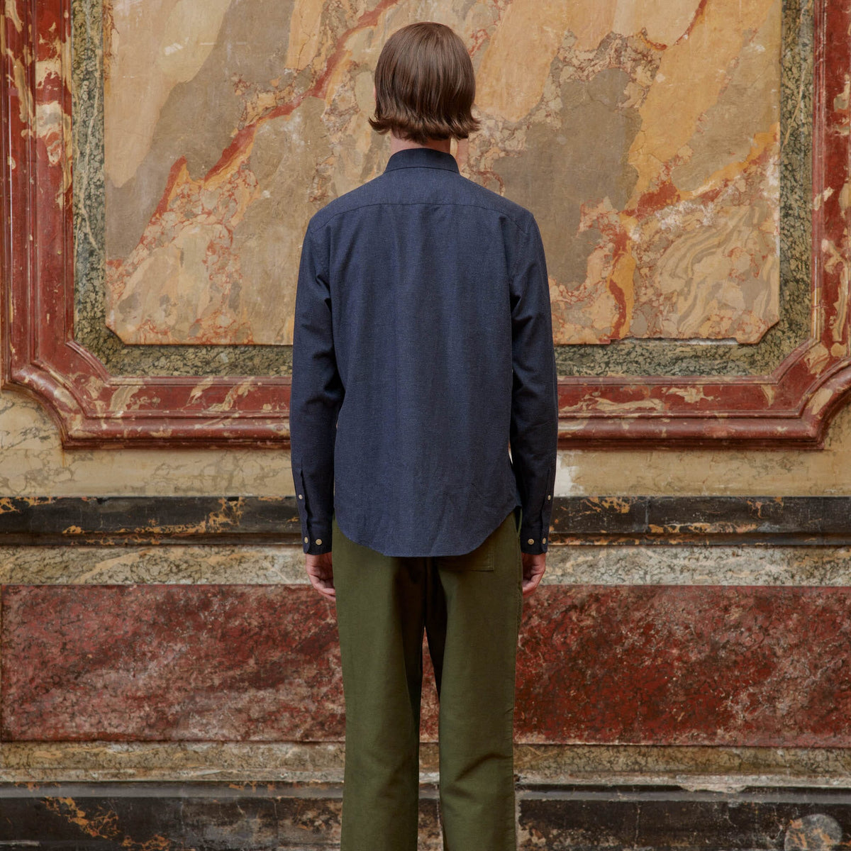Chemise En Flanelle Bleu Nuit