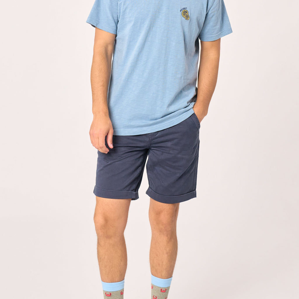 Bermuda En 100% Coton Bio - Bleu