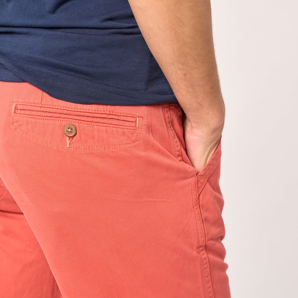 Bermuda shorts in 100% organic cotton - Terracotta