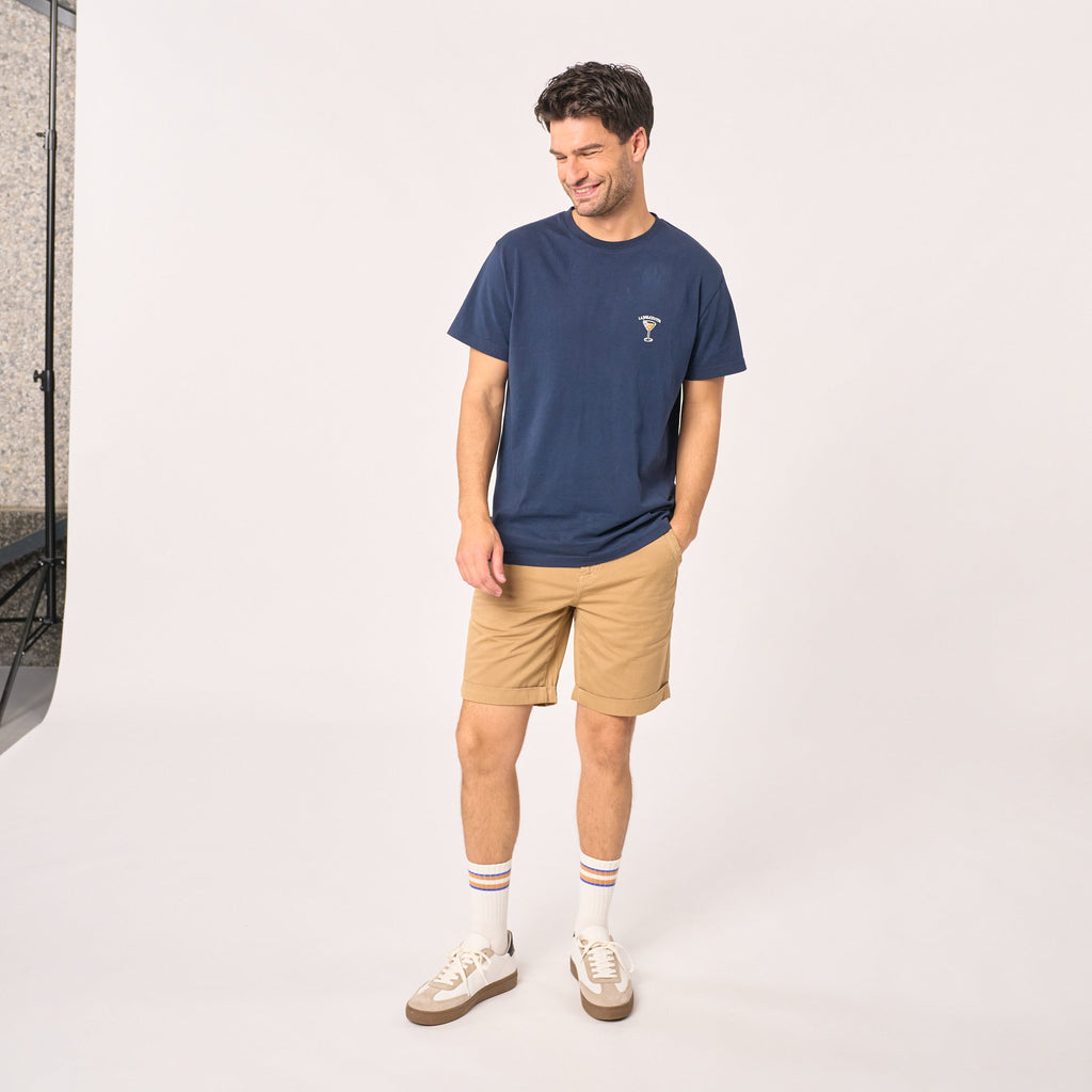 100% Organic Cotton Bermuda Shorts - Beige