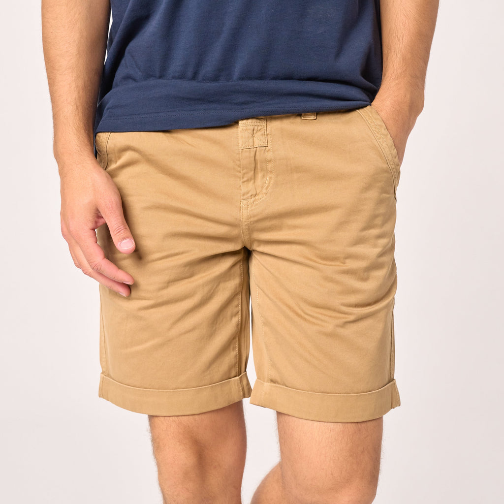 100% Organic Cotton Bermuda Shorts - Beige
