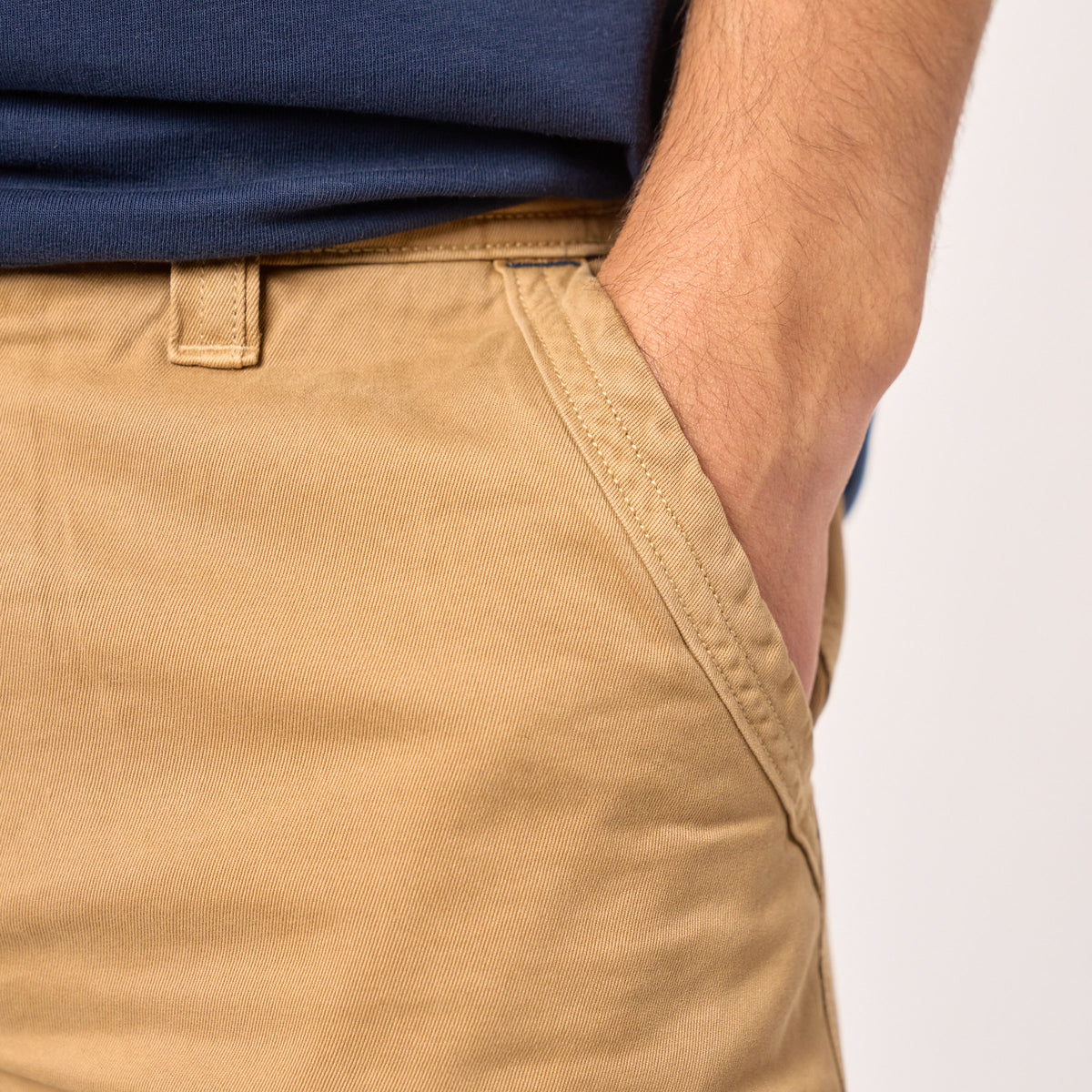 100% Organic Cotton Bermuda Shorts - Beige