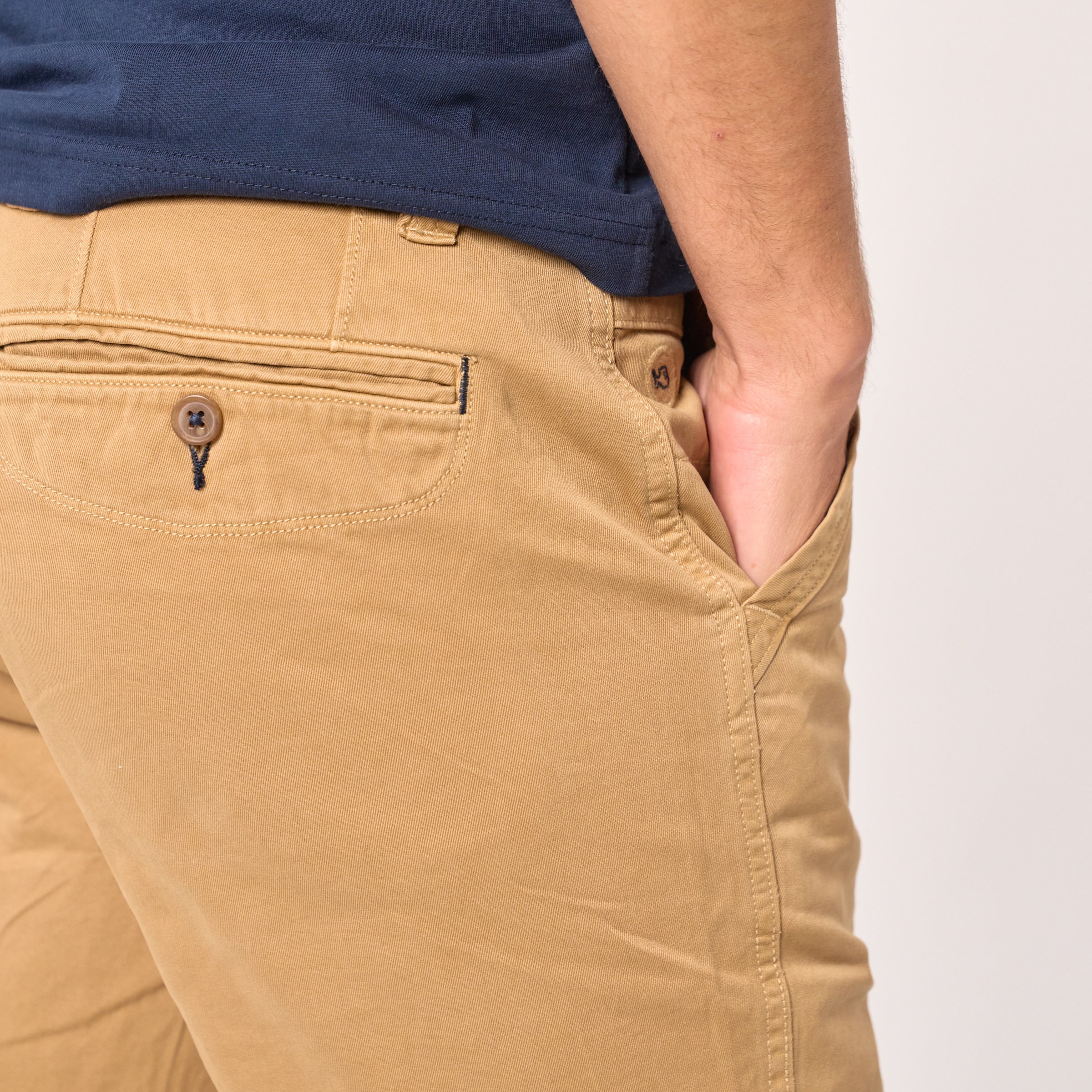 100% Organic Cotton Bermuda Shorts - Beige