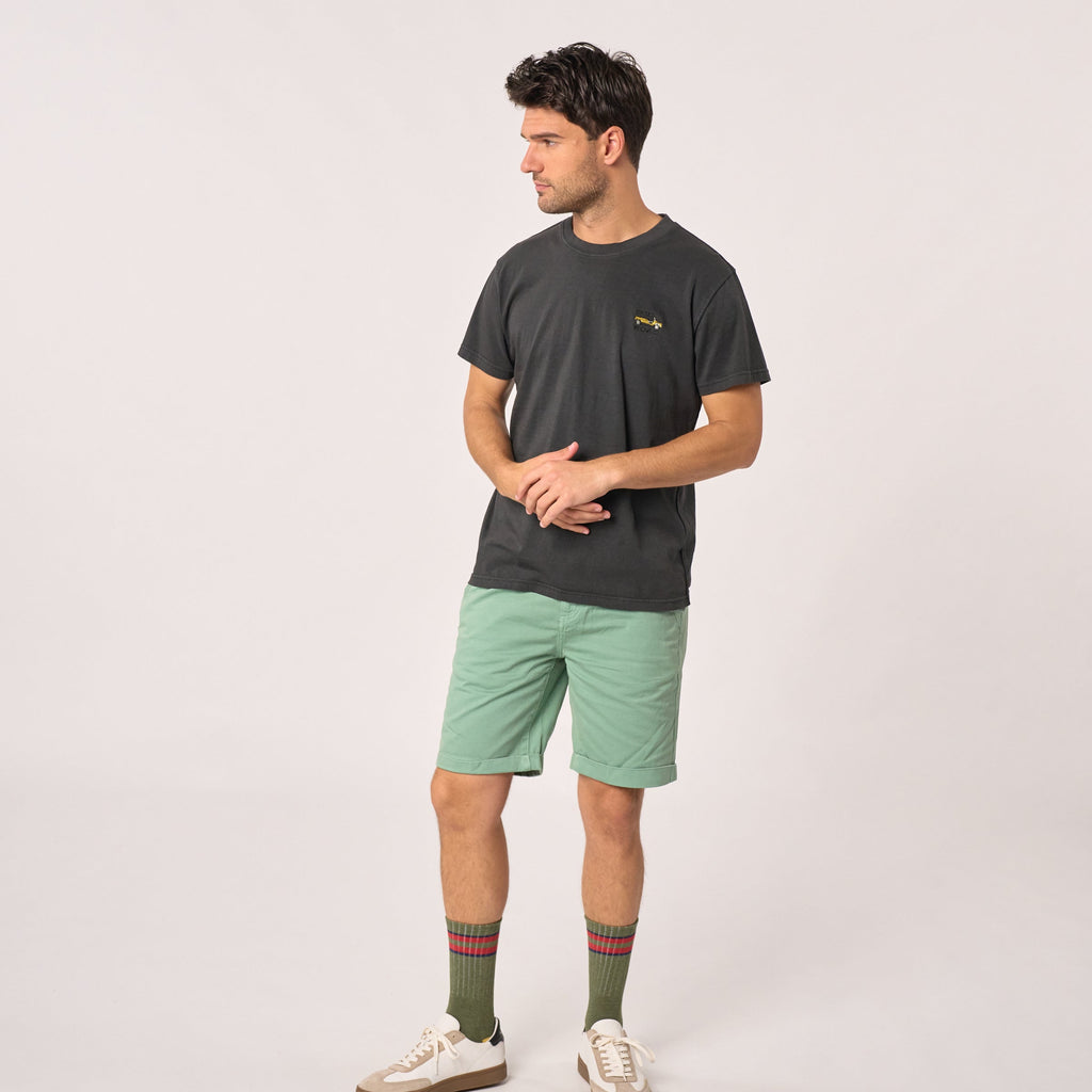 Bermudas De 100% Algodón Orgánico - Verde