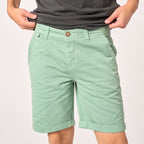 Bermudas De 100% Algodón Orgánico - Verde